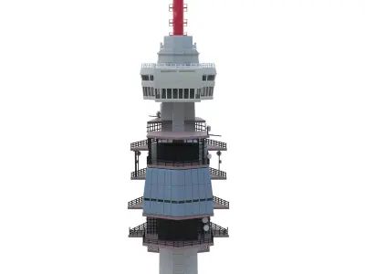 Telecommunication Tower 02 3D model