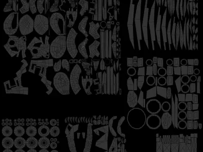 Cyberpunk Phoenix Low-poly 3D model