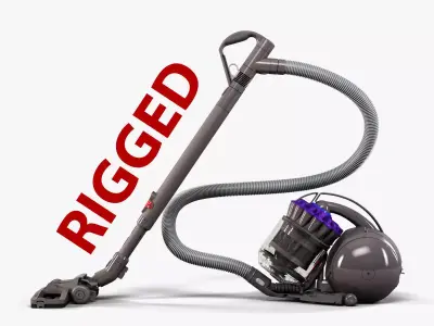 Dyson DC37 vacuum cleaner Low-poly 3D model