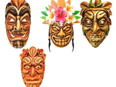 pack masks and monster  3D model