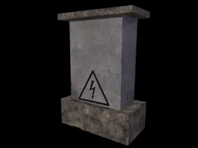 Electrical Box - Transformer Game Ready Low Poly PBR 3D Model Low-poly 3D model