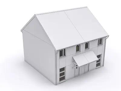 Townhouse 03 Low-poly 3D model purchase