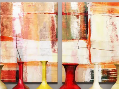 Collection vases 5 pieces 3D model