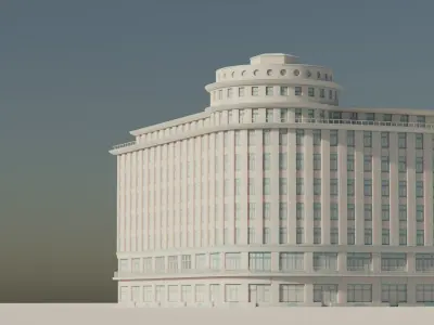 Eastern European Building 002 Low-poly 3D model