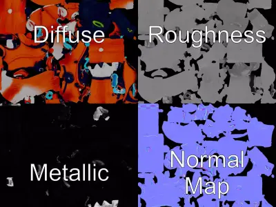 Cyber Fox Adventurer model pack Low-poly 3D model