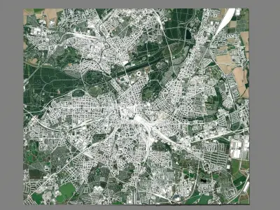 Cityscape Leipzig Germany 3D model