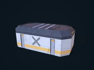 Sci-Fi Crate 03 Low-poly 3D model