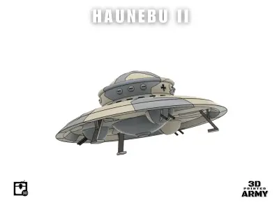 German WW2 UFO - Haunebu 2 - STL files 3D print 3D print model