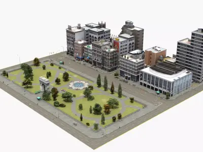 City Park Block 3D model