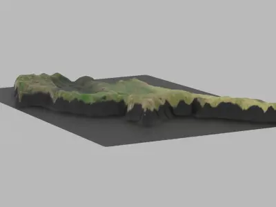 Cyprus Map Country Low-poly 3D model