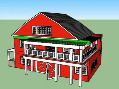 Barnyard style house 3D model
