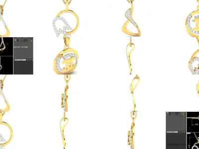 36 BRANDED PENDANT NECKLACES 3D Model Pack