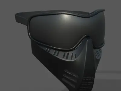 Mask protection scifi military futuristic combat  Low-poly 3D model