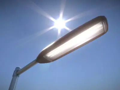 Street-Light 11 Pole-2 Version-3 Low-poly 3D model