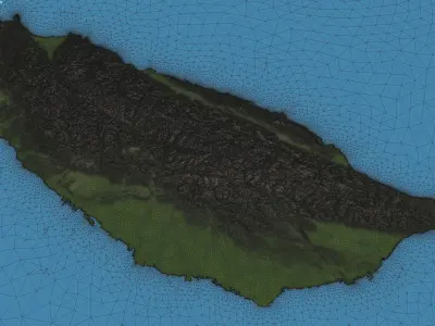 Taiwan Low-poly 3D model