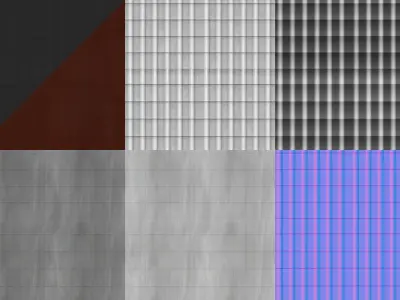 3D PBR Texture of European Roof Tiles  2x2m  4k 8k Texture