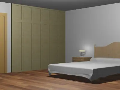 Rustic Bedroom 3D model