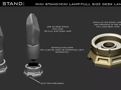 Kyber Crystal set 2 3D print model