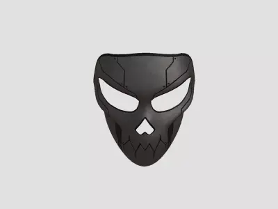 Scifi Skull Mask A01 - Fantasy Character Design Low-poly 3D model