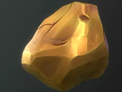 Gold Nugget Low-poly 3D model