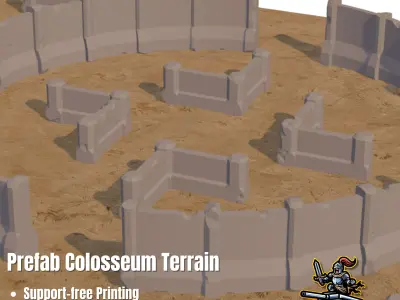 Prefab Colosseum Modular Terrain STL Set 3D print model