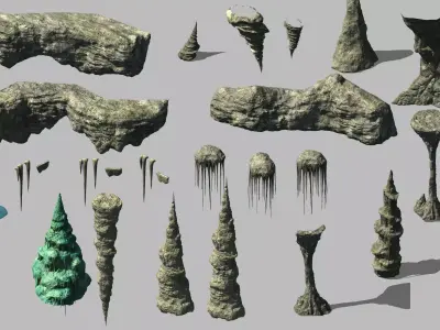 Rock - Caves - Magma 3D model