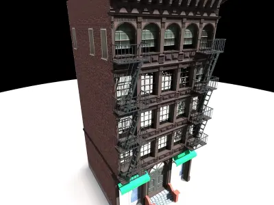 Nyc Building 12 type 1 Low-poly 3D model
