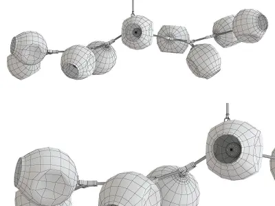 BRANCHING BUBBLES BB 09 39 Low-poly 3D model