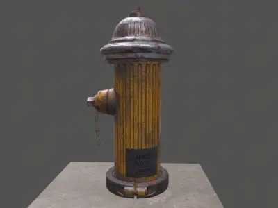 Fire Hydrant Low-poly 3D model Low-poly 3D model