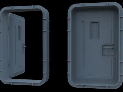 Sci-Fi Service door 3D model