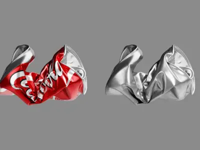 Crushed Soda Can 05 3D model