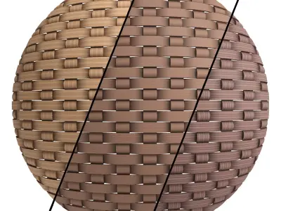 Wicker materials 15- PBR 4k by Sbsar Texture