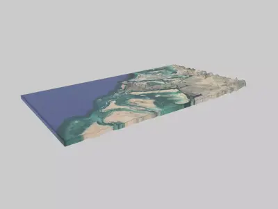 ABU DHABI City Low-poly 3D model