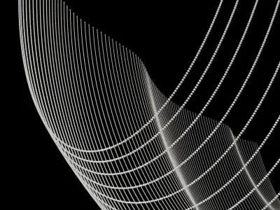 glass pearl ceiling sculpture 3D model