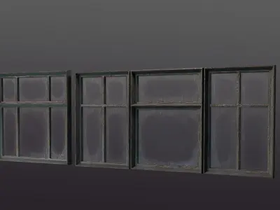 Old Windows pack Low-poly 3D model