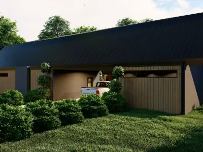 Modern Minimalist Cabin House 3D model