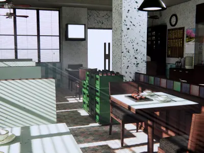 Tea Restaurant interior 3D model