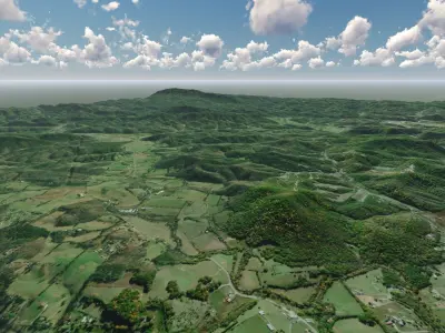Mountain Valley East of Gatlinburg Tennessee 3D model