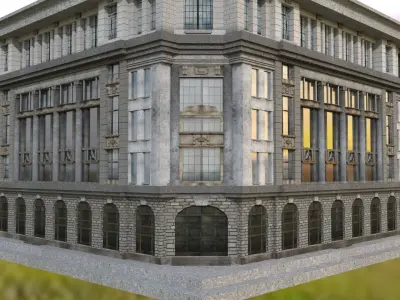 Building 3D model Low-poly 3D model