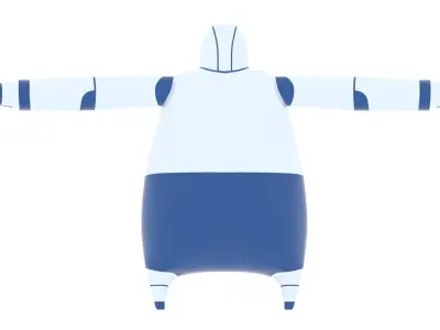 Zachai Humanoid Mascot Low-poly 3D model