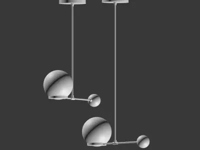 Contrapesso 8 inch Globe Led Pendant 3D model