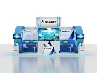 Exhibition booth design 3D model