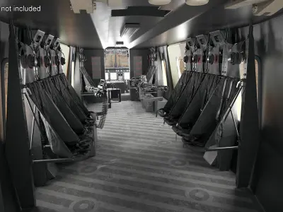  Military Transport Helicopter Camo with Interior 