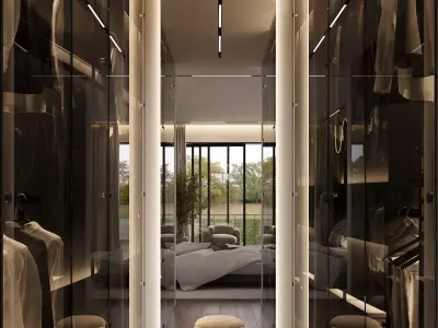 Cozy Bedroom interior scene 3D model 3D model