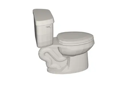 Toilet Low-poly 3D model get