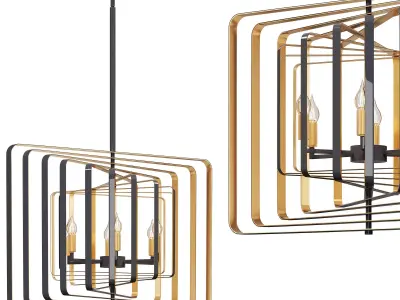 Radial Square Pendant by lightology 3D model