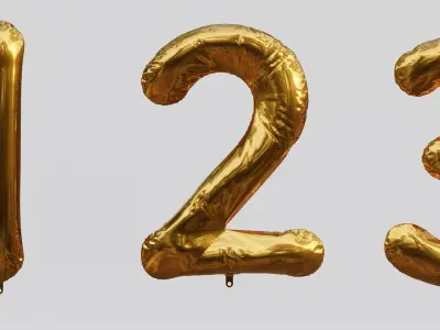Balloon Letter and Number Kit 3D model