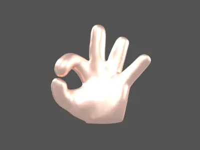 OK Hand v1 009 Low-poly 3D model