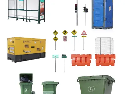 Street Props 3D model