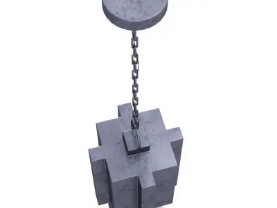 Daikon Brutalist Nouveau Pendant 3D model